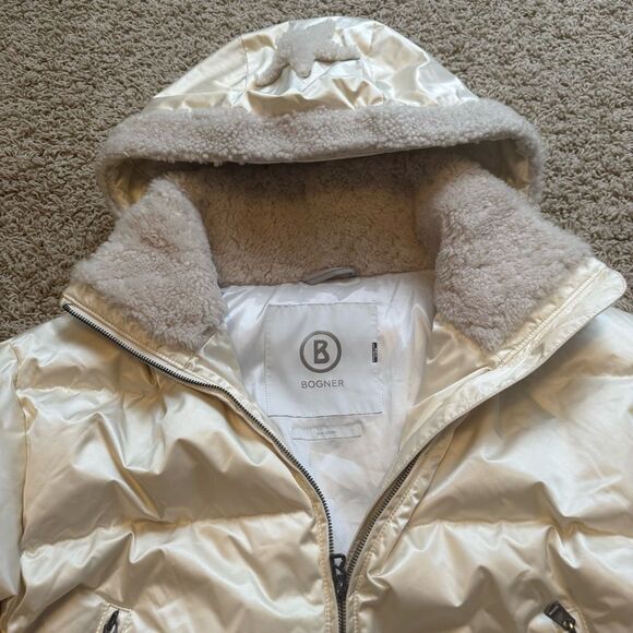 BOGNER Mia shearling-trimmed down ski jacket Women’s US 4 - Picture 10 of 16